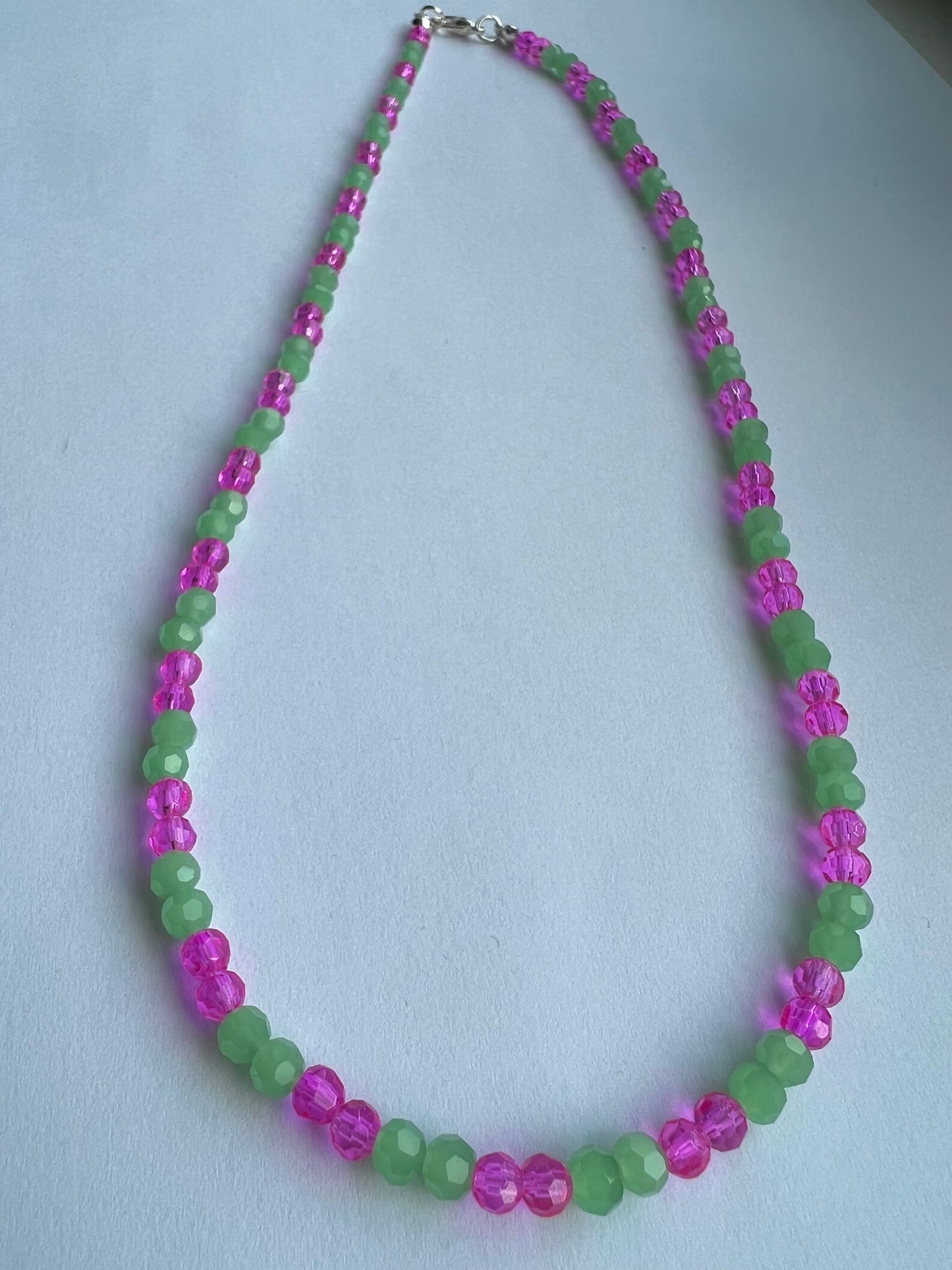 Pink & green necklace
