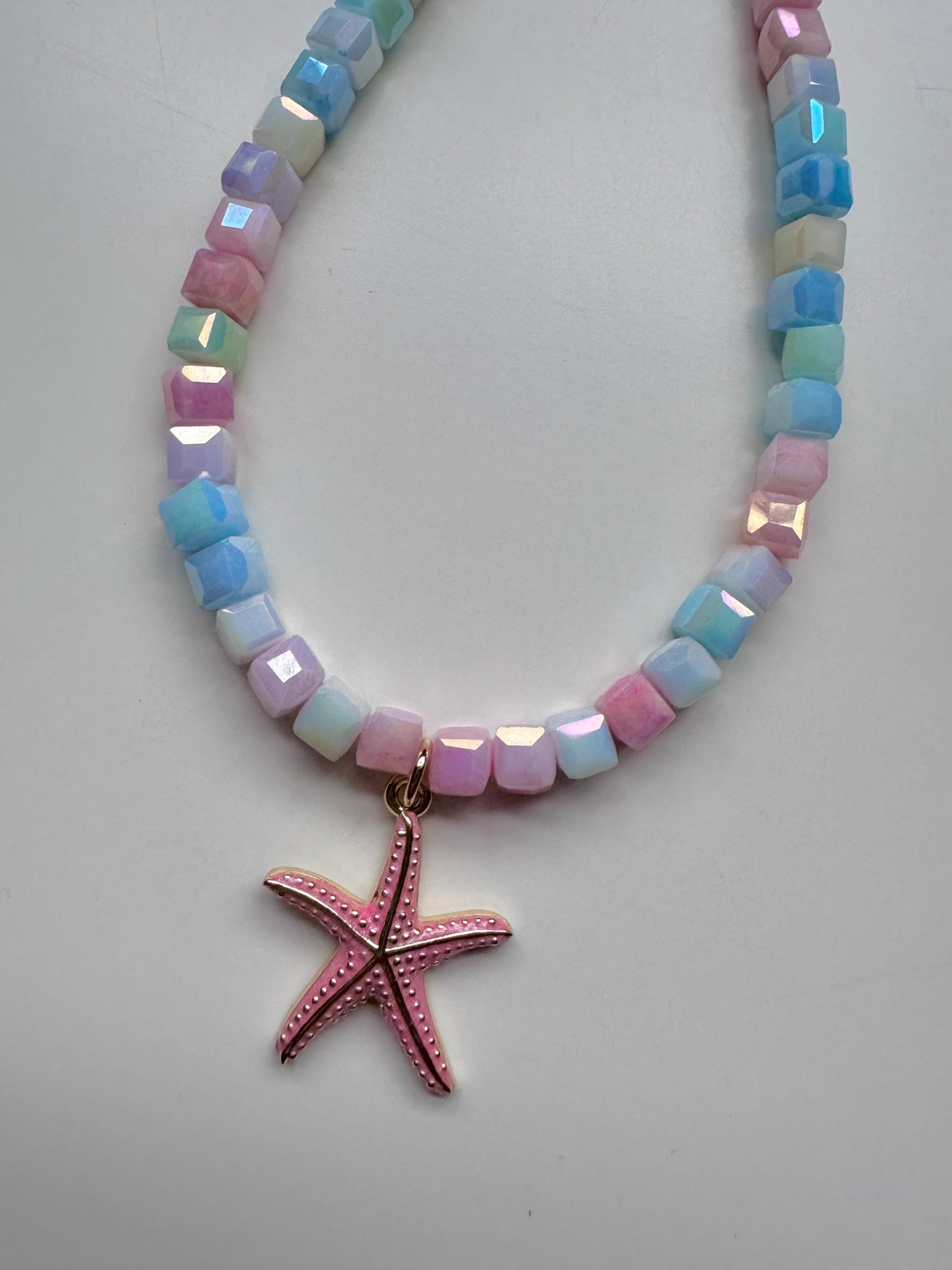 pastel starfish necklace