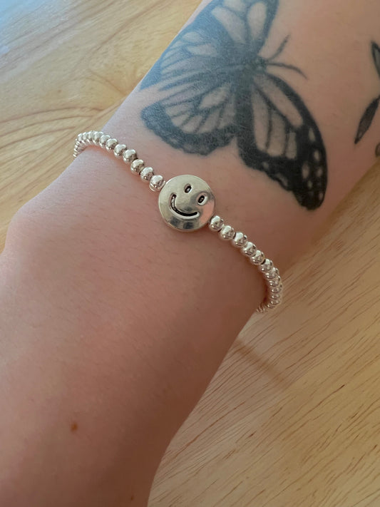 Smiley silver bracelet