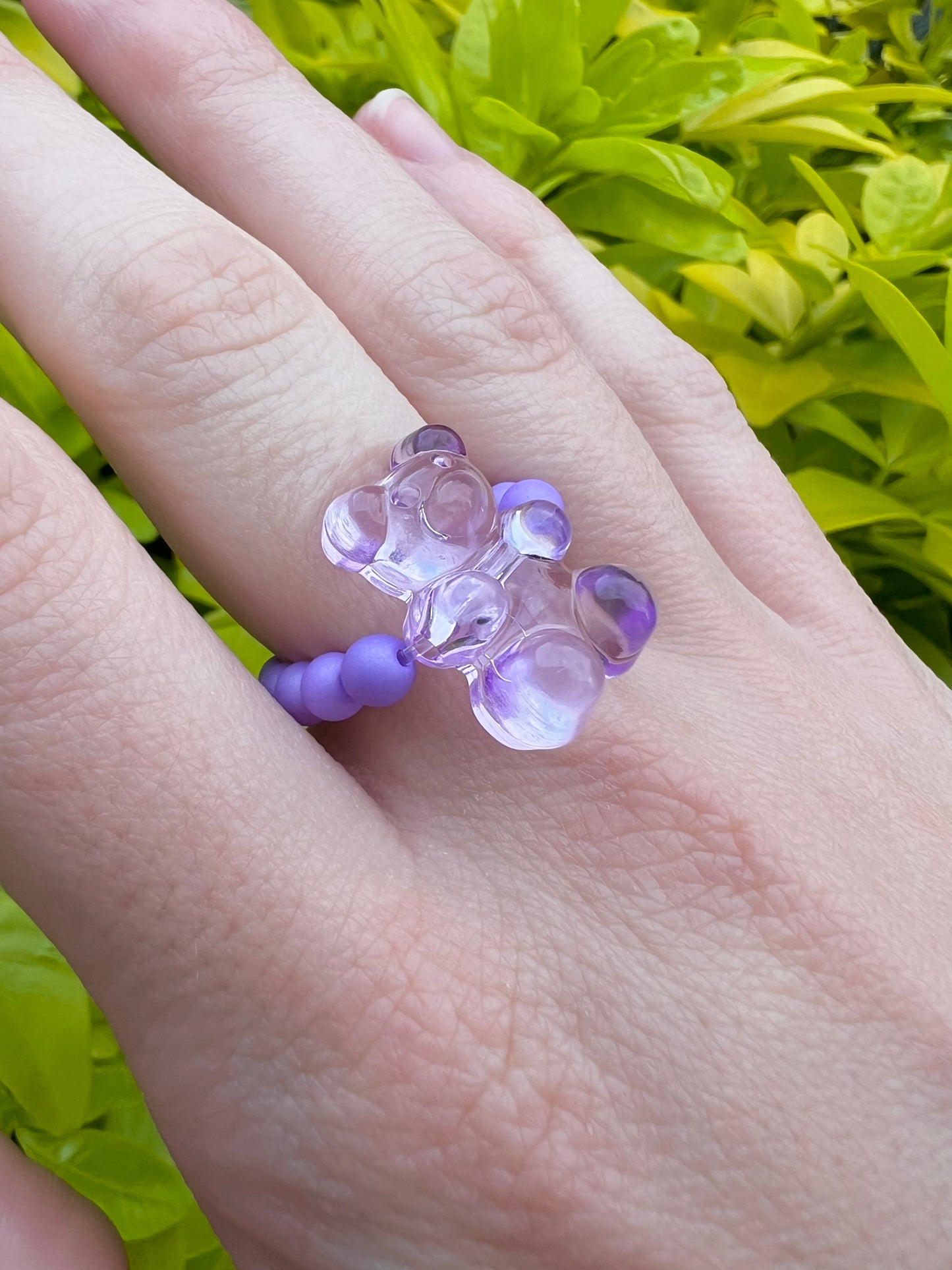 Lavender gummy bear ring