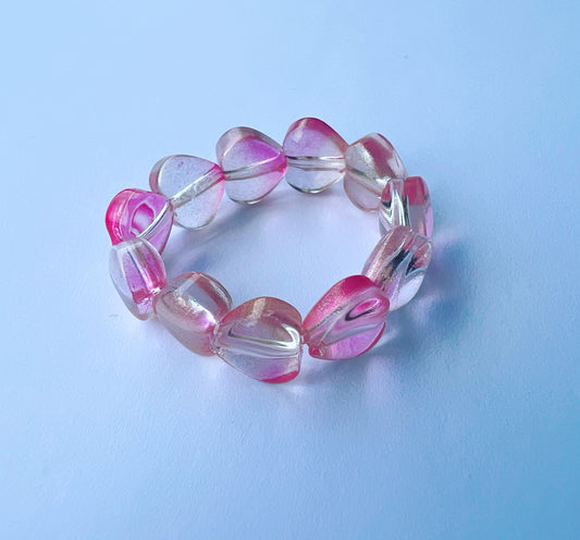 Pink heart ring