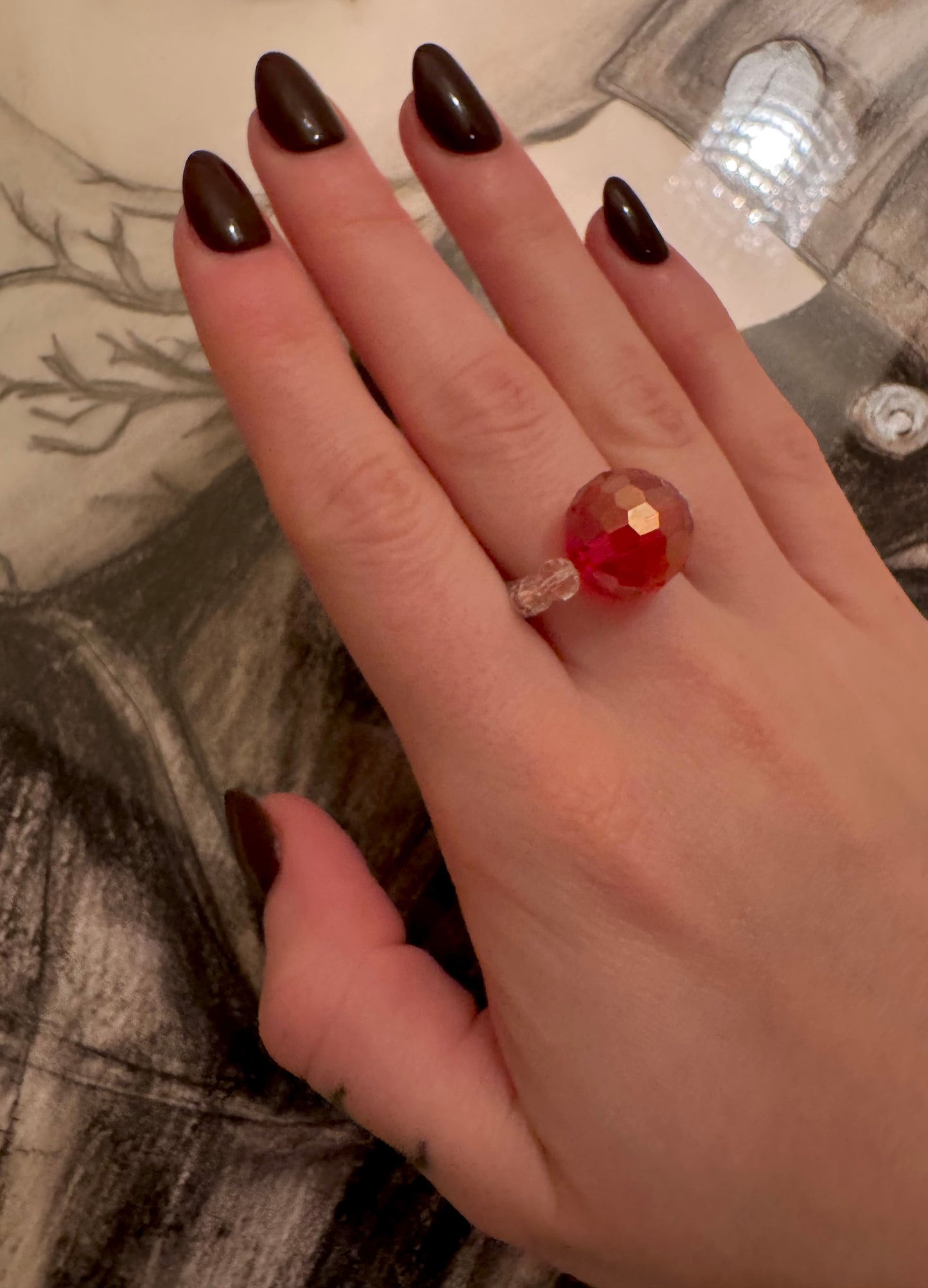 Red disco ring