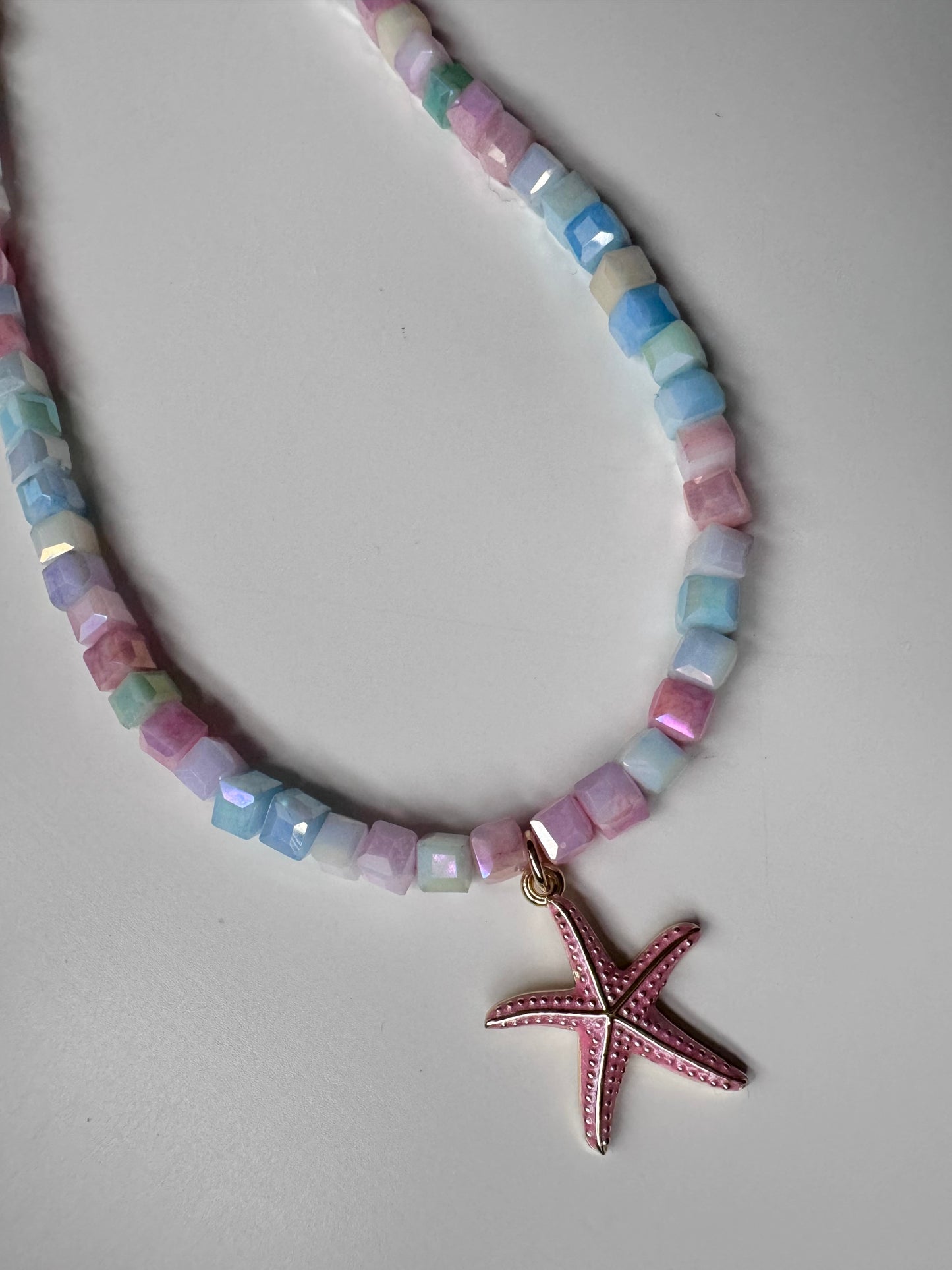 pastel starfish necklace