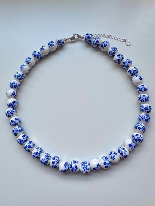 ceramic flower necklace