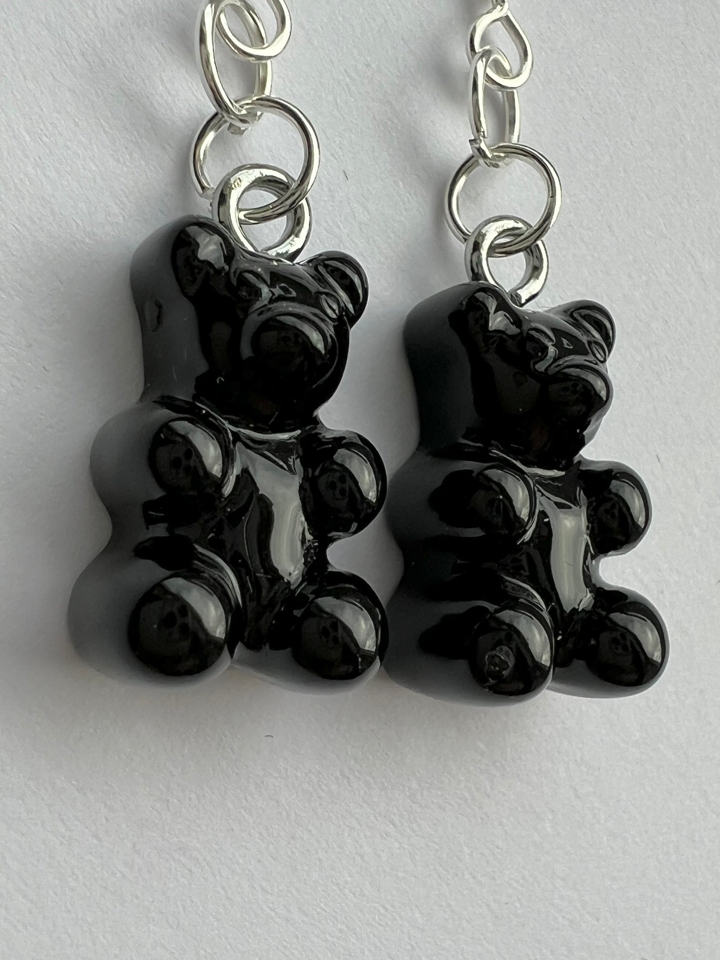 Black gummy bear earrings