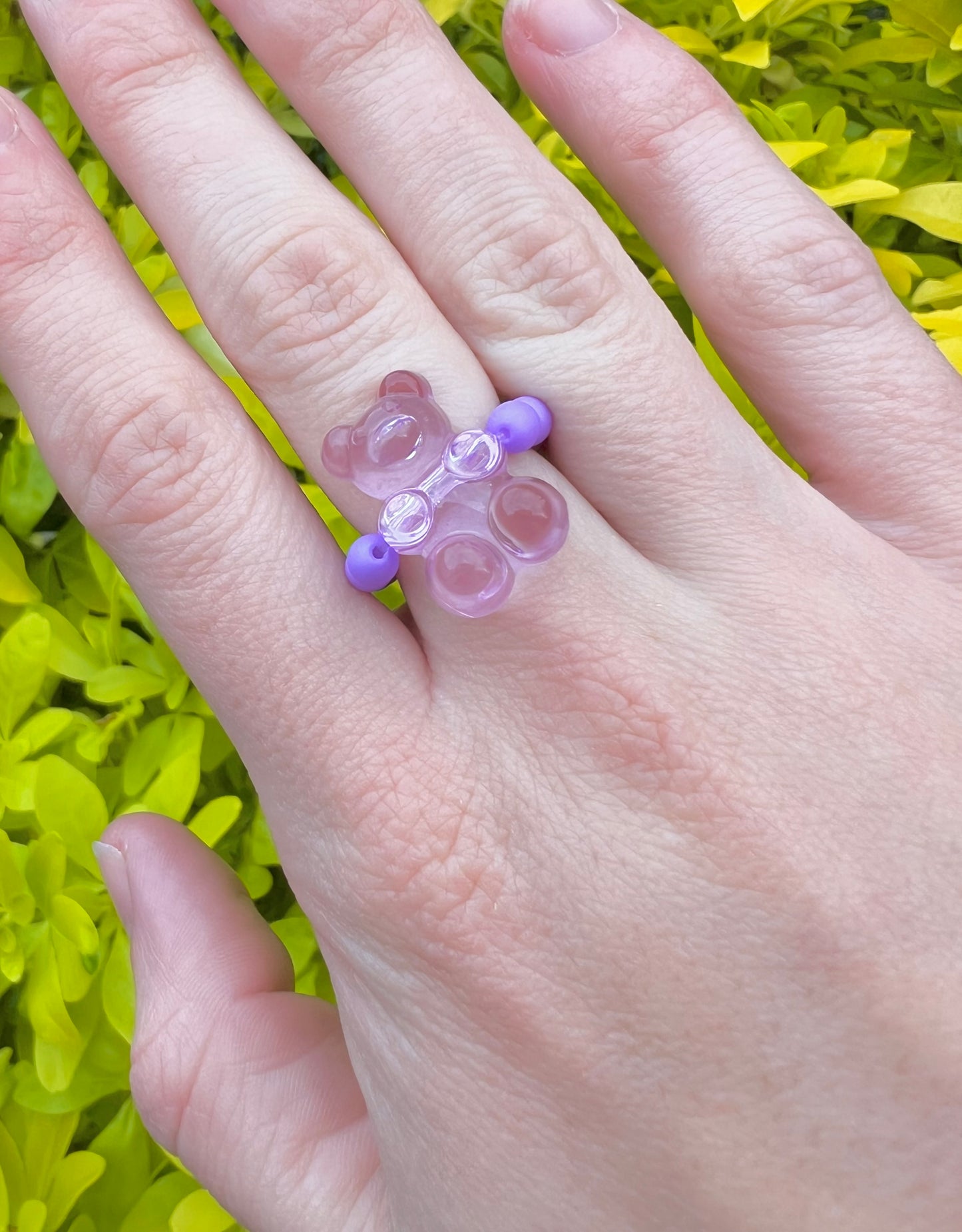 Lavender gummy bear ring