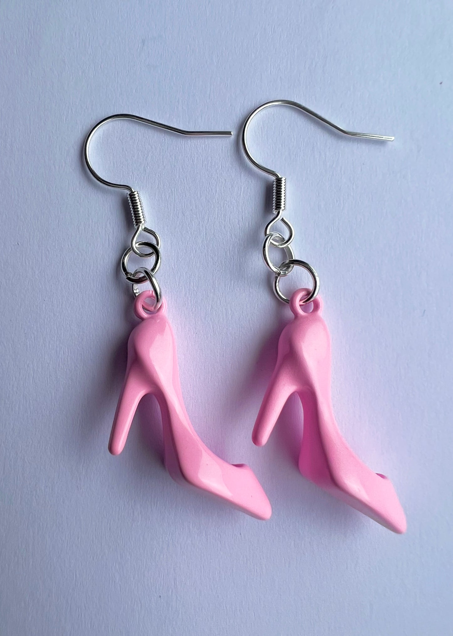 Barbie pink shoes earrings