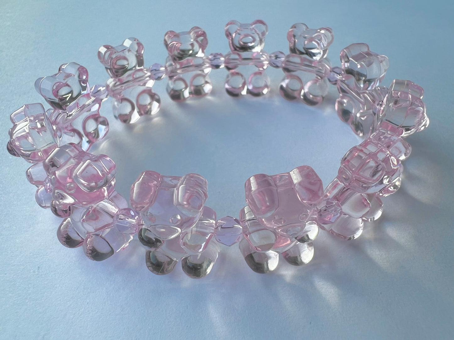 Pink gummy bear bracelet