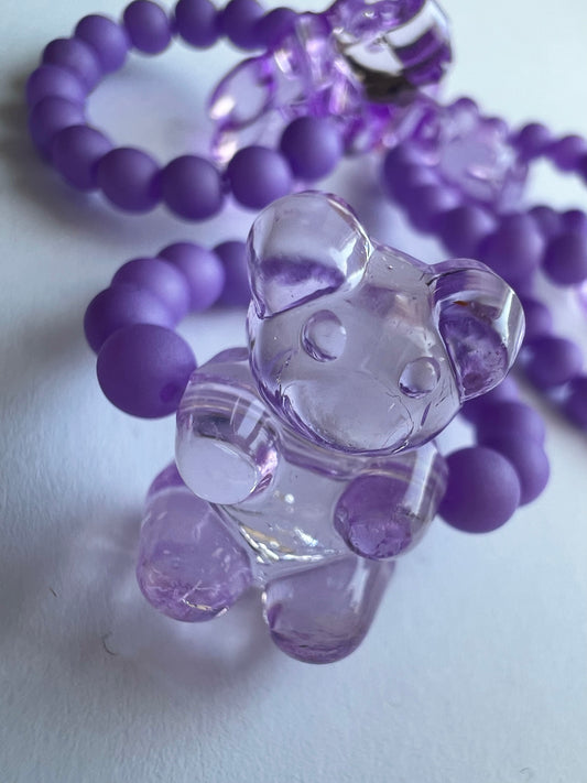 Lavender gummy bear ring