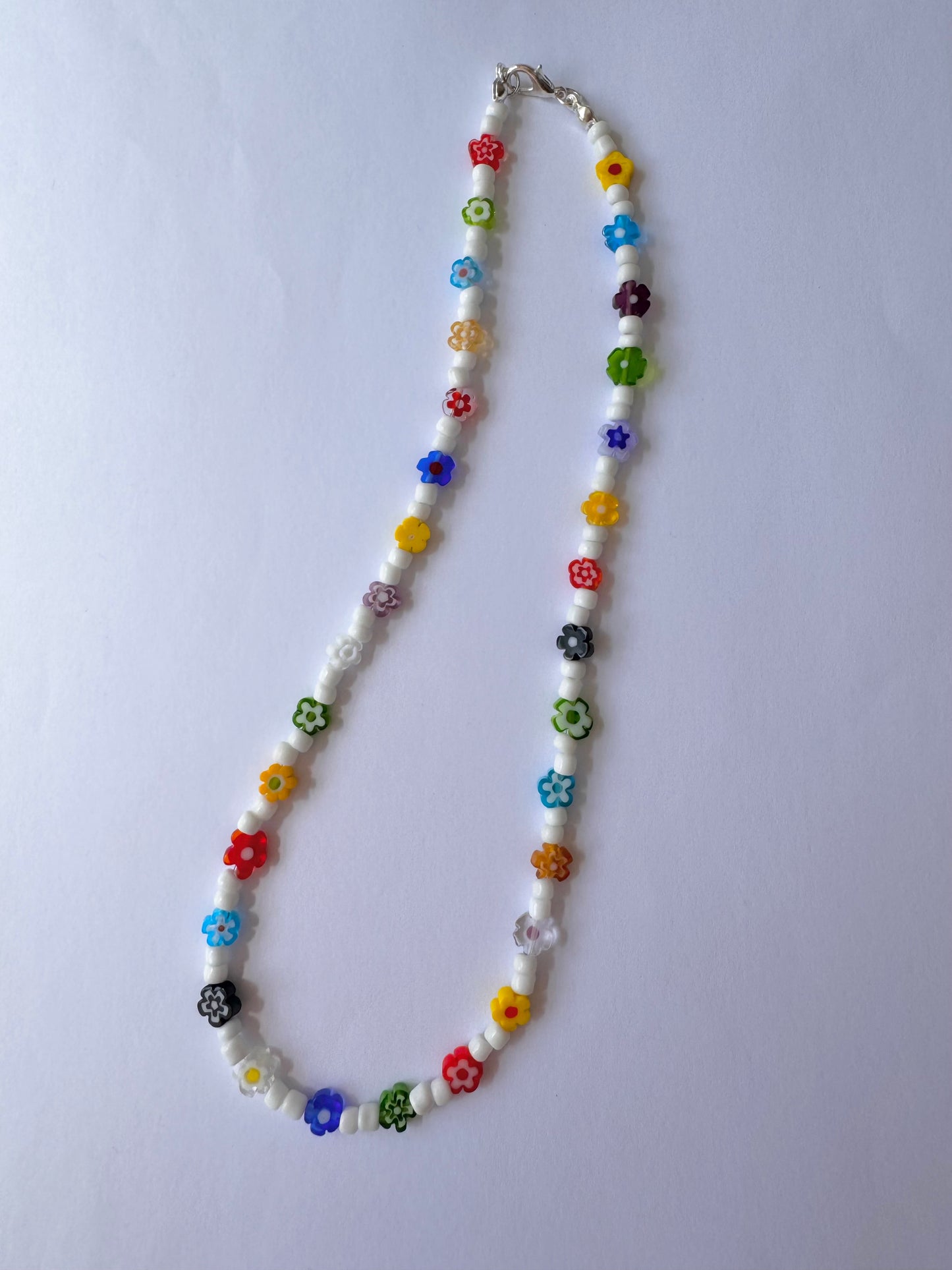 Flower bead necklace