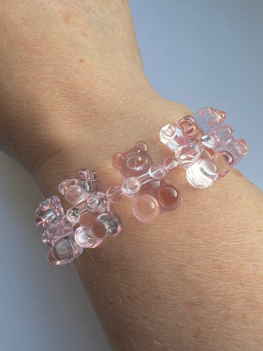 Pink gummy bear bracelet