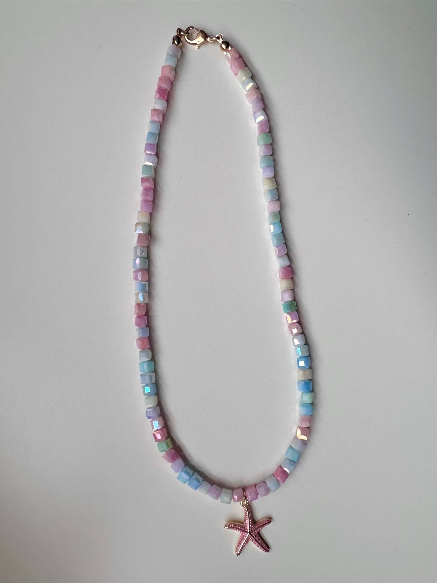 pastel starfish necklace