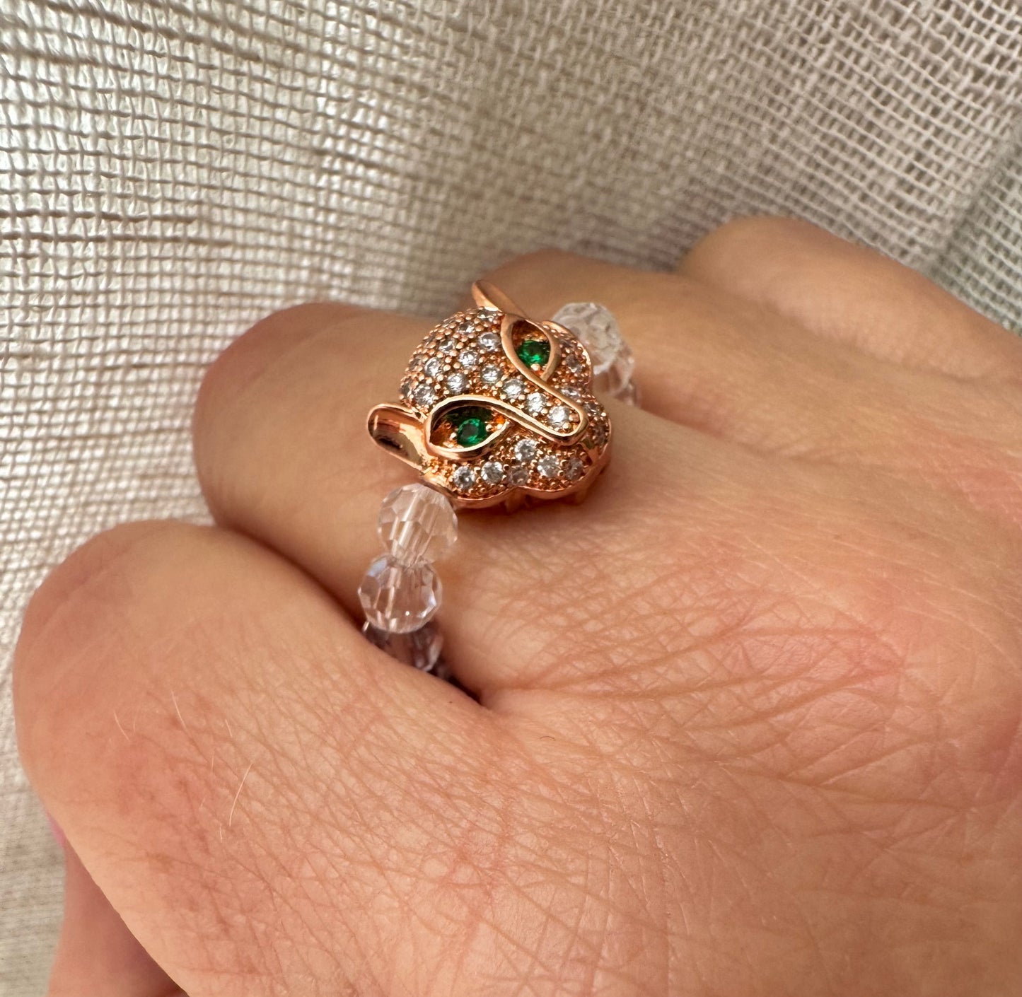 animal bead stretch ring