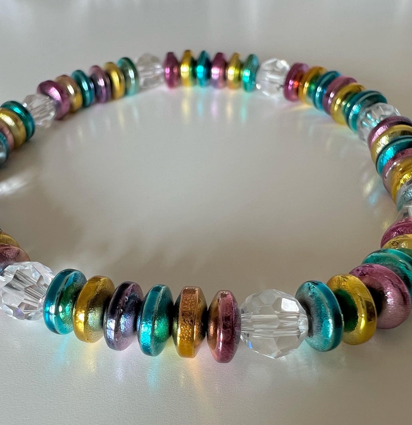 Rainbow hematite bracelet