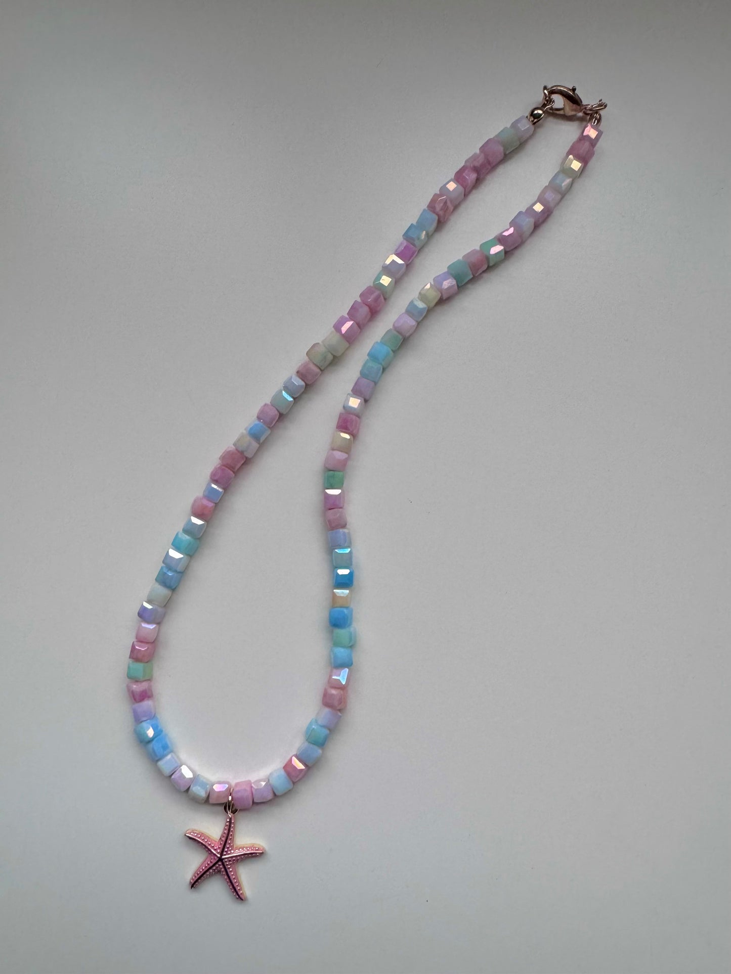 pastel starfish necklace