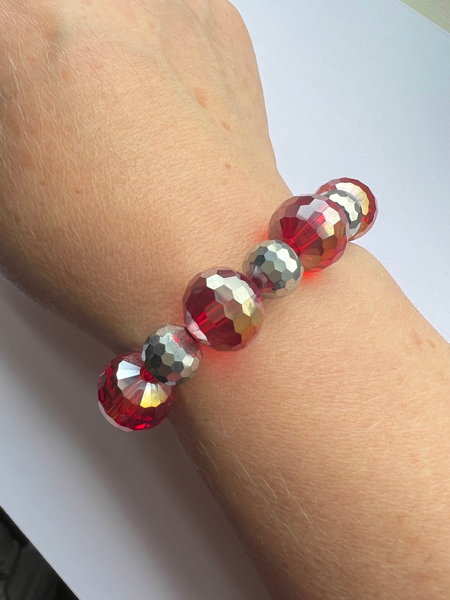 Sparkly crystal red bracelet